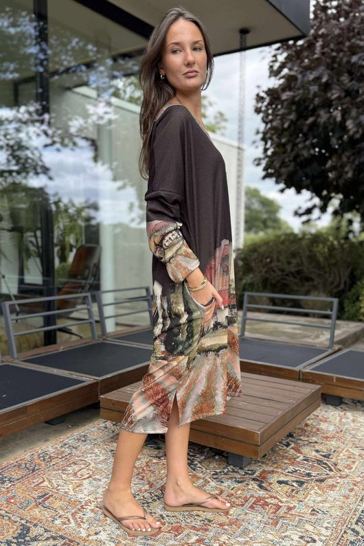 Made in Italy Ezra T Shirt Midi Dress Tuscan